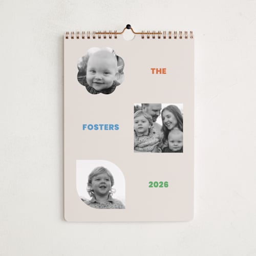 This is a bright photo calendars by Jessica Yeo called shapes printing on premium calendar paper in standard