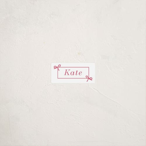 This is a peony name labels with standard by Baumbirdy called bow printing on waterproof sticker paper in sticker