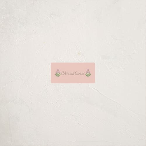 This is a poppy name labels with standard by Creo Study called botanical maximalism printing on waterproof sticker paper in sticker