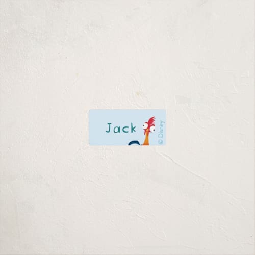 This is a ocean name labels with standard by Kristen Knechtel called disney's moana hei hei! printing on waterproof sticker paper in sticker