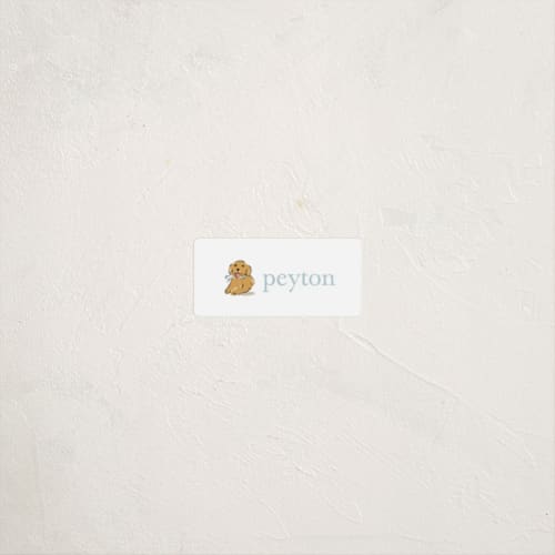 This is a bluebird name labels with standard by Susan Zinader called golden pup printing on waterproof sticker paper in sticker