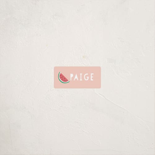 This is a cherry blossom name labels with standard by peetie design called watermelon printing on waterproof sticker paper in sticker