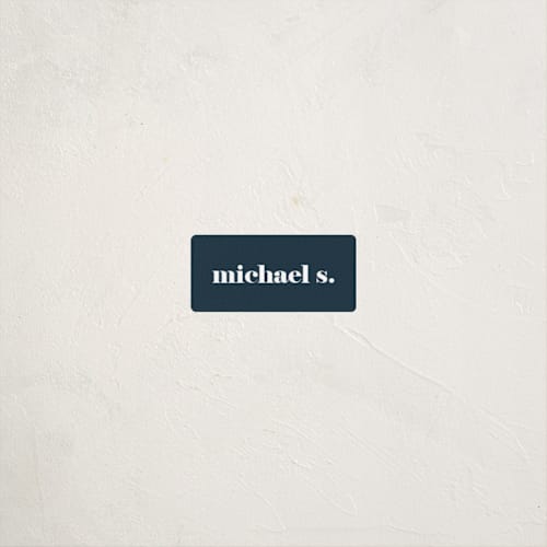 This is a navy name labels with standard by Amy Payne called we do this every year printing on waterproof sticker paper in sticker