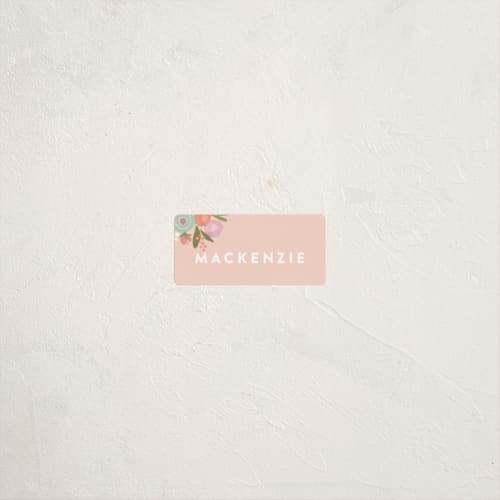 This is a peony name labels with standard by Jennifer Wick called blooming peonies printing on waterproof sticker paper in sticker