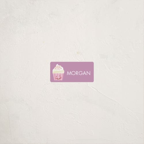 This is a orchid name labels with standard by Jessica Ogden called cupcake printing on waterproof sticker paper in sticker