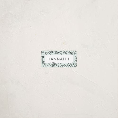 This is a mint name labels with standard by Hooray Creative called doodle frame printing on waterproof sticker paper in sticker