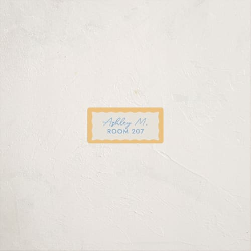 This is a melon name labels with standard by Megan Davis called augusta printing on waterproof sticker paper in sticker