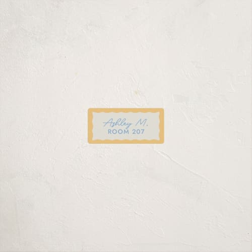 This is a melon name labels with standard by Megan Davis called augusta printing on waterproof sticker paper in sticker