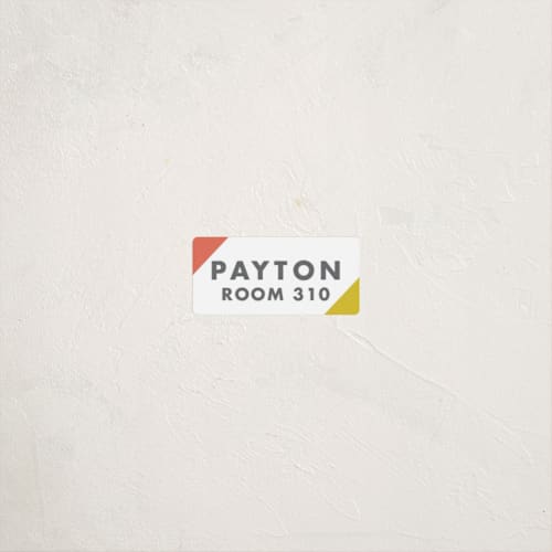 This is a cement name labels with standard by Stacey Meacham called rainbow printing on waterproof sticker paper in sticker