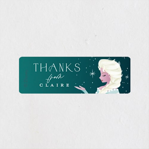 This is a ice kids stickers with standard by Ana de Sousa called disney's elsa it's a magical time printing on uncoated sticker paper in sticker