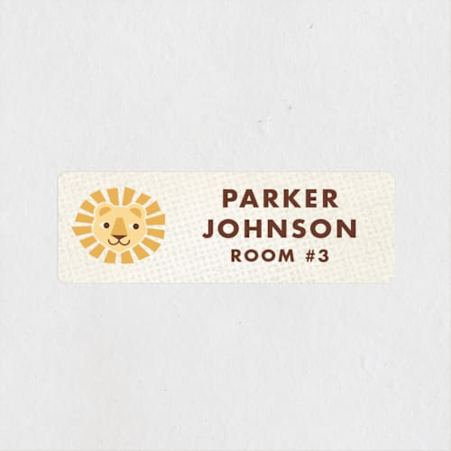 This is a natural name labels with standard by Olivia Raufman called paper circus printing on waterproof sticker paper in sticker