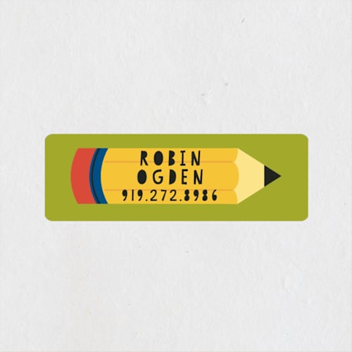 This is a grass name labels with standard by Jessica Ogden called pencil printing on waterproof sticker paper in sticker
