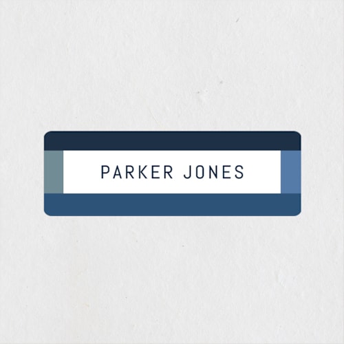 This is a ocean name labels with standard by Kelly Watkins called wide frame printing on waterproof sticker paper in sticker