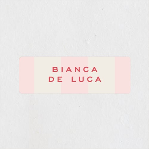 This is a fragola name labels with standard by Megan Davis called campania printing on waterproof sticker paper in sticker