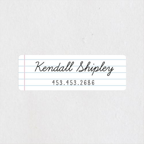 This is a cloud name labels with standard by Shiny Penny Studio called joined up writing printing on waterproof sticker paper in sticker