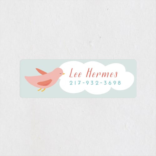 This is a rose name labels with standard by peetie design called birdy printing on waterproof sticker paper in sticker