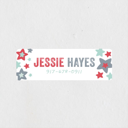 This is a cherry name labels with standard by peetie design called independence printing on waterproof sticker paper in sticker