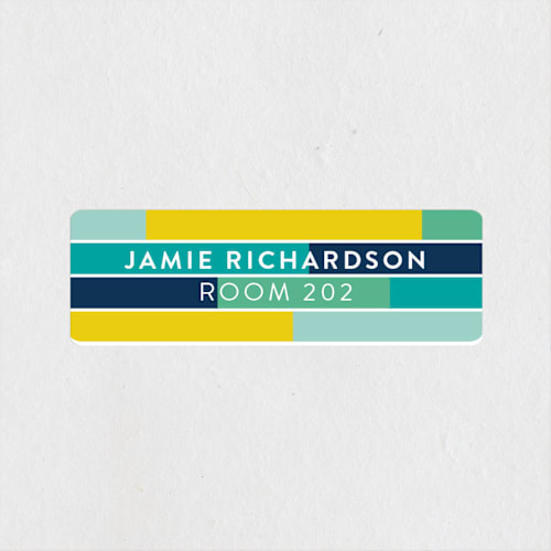 This is a marine name labels with standard by Jessica Williams called boardwalk printing on waterproof sticker paper in sticker