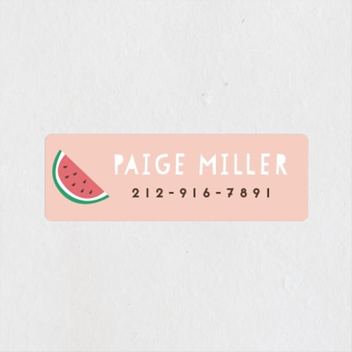 This is a cherry blossom name labels with standard by peetie design called watermelon printing on waterproof sticker paper in sticker