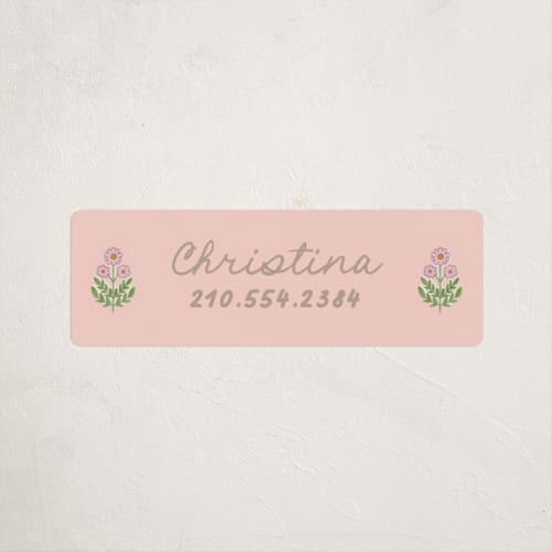 This is a poppy name labels with standard by Creo Study called botanical maximalism printing on waterproof sticker paper in sticker