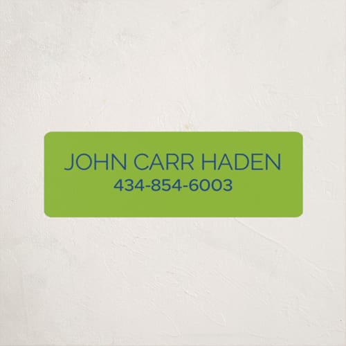 This is a electric name labels with standard by Inkblot Design called pop up printing on waterproof sticker paper in sticker