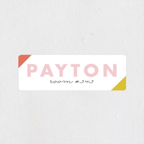 This is a grapefruit name labels with standard by Stacey Meacham called rainbow printing on waterproof sticker paper in sticker