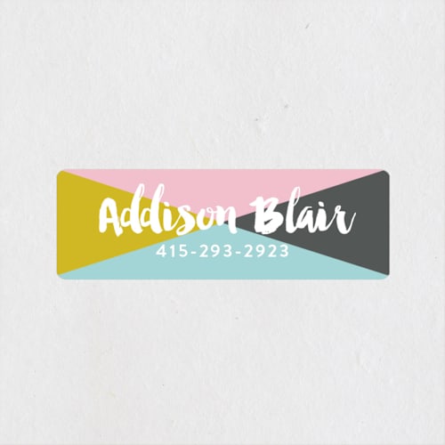 This is a petal name labels with standard by Abby Munn called venice brush printing on waterproof sticker paper in sticker