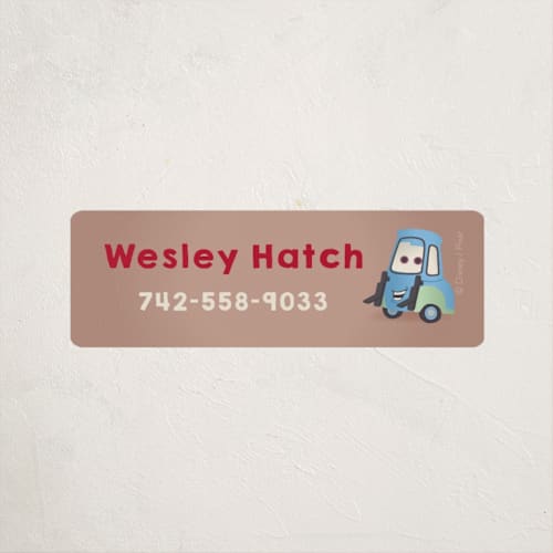 This is a cherry name labels with standard by tinaleeart called disney and pixar's lightning mcqueen and friends printing on waterproof sticker paper in sticker