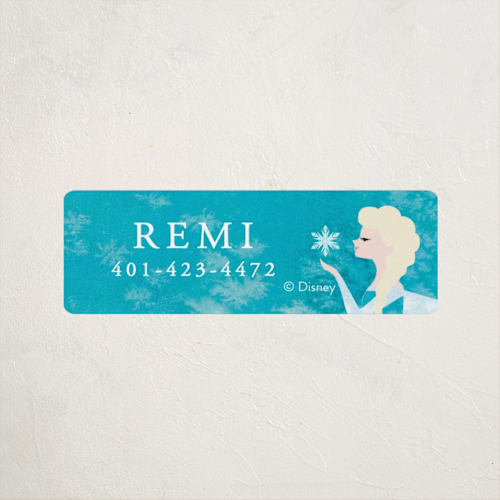 This is a frost name labels with standard by Holly Whitcomb called elsa's snowflakes printing on waterproof sticker paper in sticker