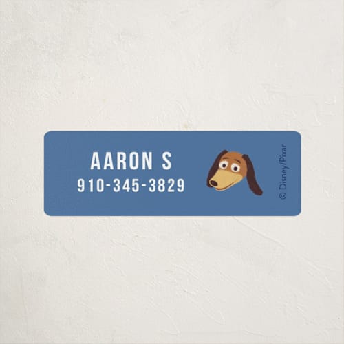 This is a sky name labels with standard by Dani Lugato called toys printing on waterproof sticker paper in sticker