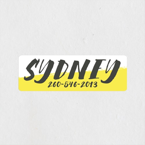 This is a lemondrop name labels with standard by Jessie Steury called highlighted printing on waterproof sticker paper in sticker