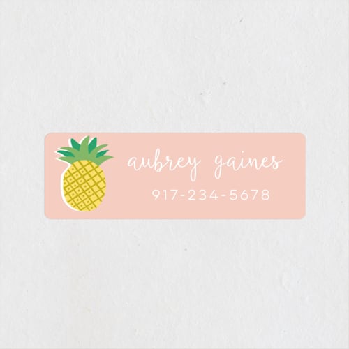 This is a candy name labels with standard by peetie design called gold pineapple printing on waterproof sticker paper in sticker