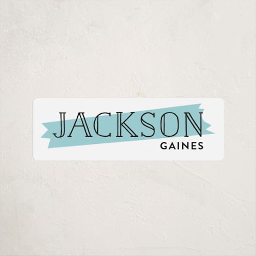 This is a sea name labels with standard by Abby Munn called make your mark printing on waterproof sticker paper in sticker