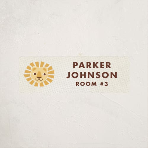 This is a natural name labels with standard by Olivia Raufman called paper circus printing on waterproof sticker paper in sticker