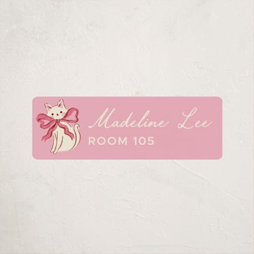This is a petal name labels with standard by Vivian Yiwing called happy purr-day printing on waterproof sticker paper in sticker