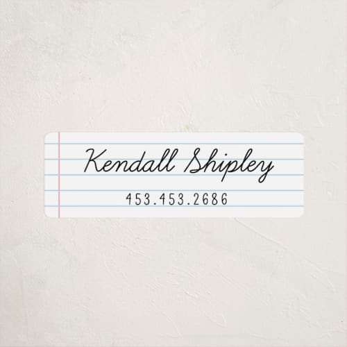 This is a cloud name labels with standard by Shiny Penny Studio called joined up writing printing on waterproof sticker paper in sticker