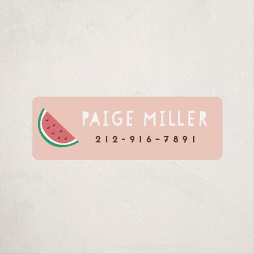 This is a cherry blossom name labels with standard by peetie design called watermelon printing on waterproof sticker paper in sticker