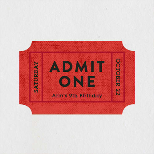 This is a apple custom stickers with standard by Olivia Raufman called admit one printing on uncoated sticker paper in sticker