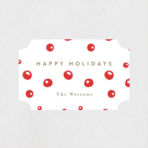 This is a cranberry custom stickers with standard by Jan Shepherd called floating greenery printing on uncoated sticker paper in sticker