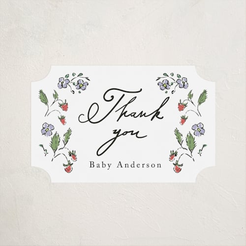 This is a icing baby shower favor labels with standard by samovilka called rabbitandflowers printing on uncoated sticker paper in sticker