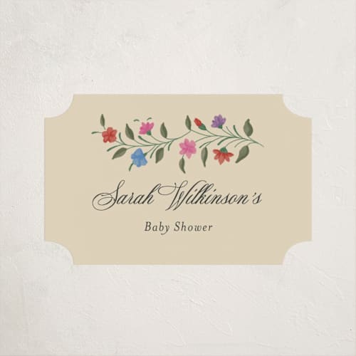 This is a summer baby shower favor labels with standard by Deynaaz Daraei called rotan printing on uncoated sticker paper in sticker