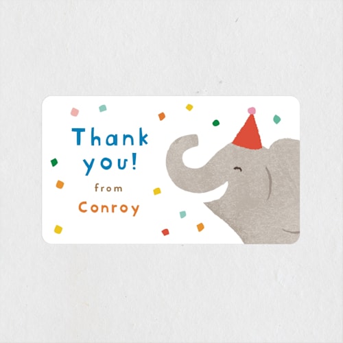 This is a frosting kids stickers with standard by Jennifer Wick called confetti crew printing on uncoated sticker paper in sticker