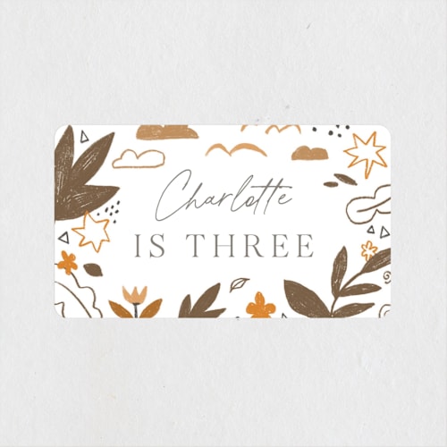 This is a autumn kids stickers with standard by Anastasia Makarova called pencil sketch printing on uncoated sticker paper in sticker