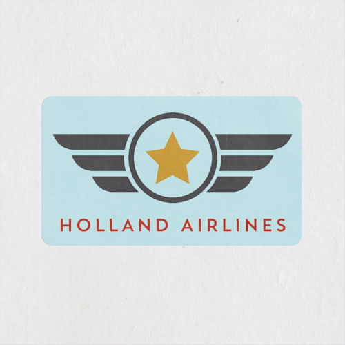 This is a sky kids stickers with standard by Annie Holmquist called flying high printing on uncoated sticker paper in sticker