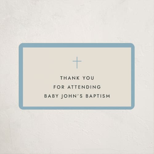 This is a french blue kids stickers with standard by Megan Davis called chapel printing on uncoated sticker paper in sticker