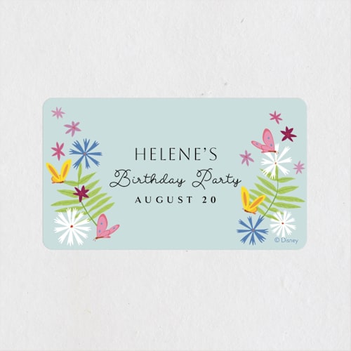 This is a aqua kids stickers with standard by Becky Nimoy called disney's alice in wonderland in the flower garden printing on uncoated sticker paper in sticker