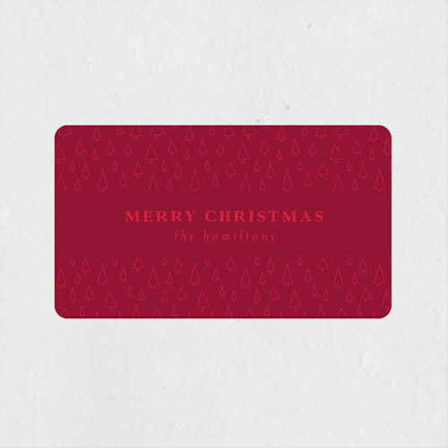 This is a poinsettia custom stickers with standard by Iveta Angelova called outlined forest 1 printing on uncoated sticker paper in sticker