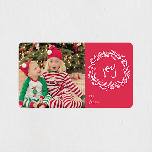 This is a berry custom stickers with standard by Chris Griffith called happiest of holidays printing on uncoated sticker paper in sticker