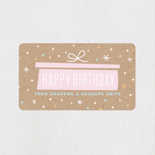 This is a cotton candy custom stickers with standard by Jennifer Wick called birthday icons printing on uncoated sticker paper in sticker