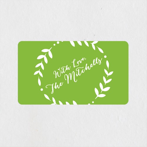 This is a lime custom stickers with standard by Erin Deegan called stamped linen printing on uncoated sticker paper in sticker